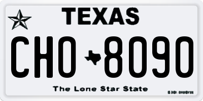 TX license plate CHO8090