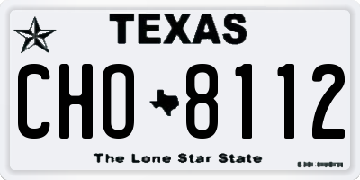 TX license plate CHO8112