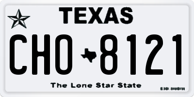 TX license plate CHO8121