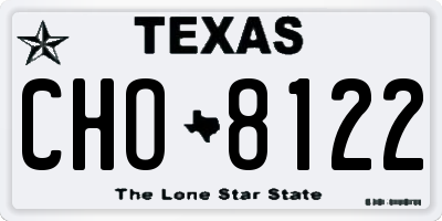 TX license plate CHO8122