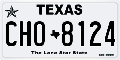 TX license plate CHO8124