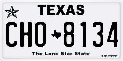 TX license plate CHO8134