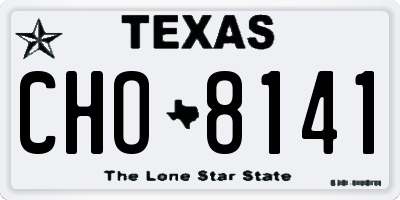 TX license plate CHO8141