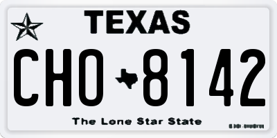 TX license plate CHO8142