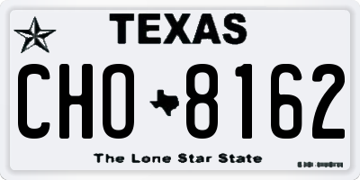 TX license plate CHO8162