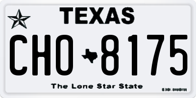 TX license plate CHO8175