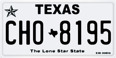 TX license plate CHO8195