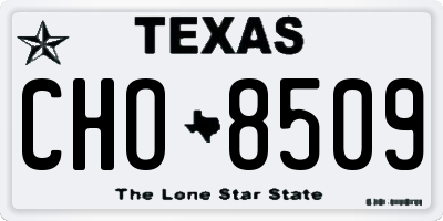 TX license plate CHO8509