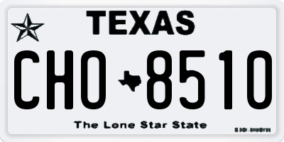 TX license plate CHO8510