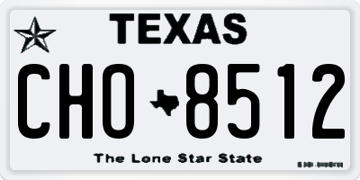 TX license plate CHO8512