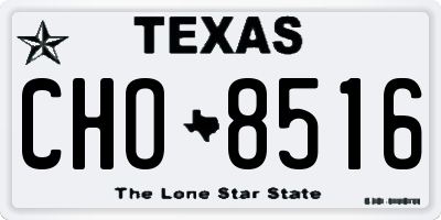 TX license plate CHO8516