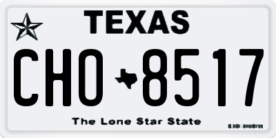 TX license plate CHO8517
