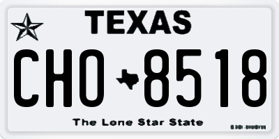 TX license plate CHO8518