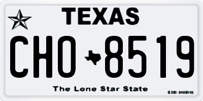 TX license plate CHO8519