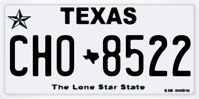 TX license plate CHO8522