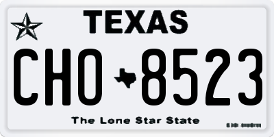 TX license plate CHO8523