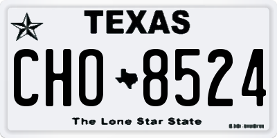 TX license plate CHO8524