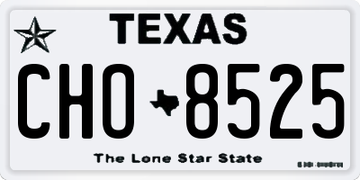 TX license plate CHO8525
