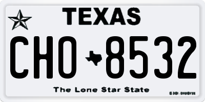 TX license plate CHO8532