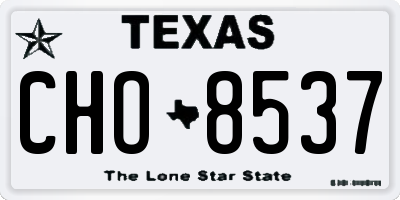 TX license plate CHO8537