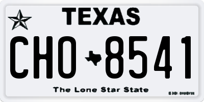 TX license plate CHO8541