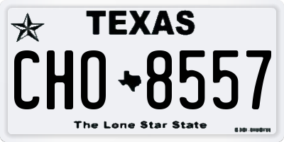 TX license plate CHO8557