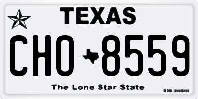 TX license plate CHO8559