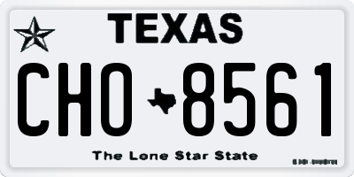 TX license plate CHO8561