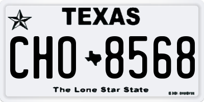 TX license plate CHO8568