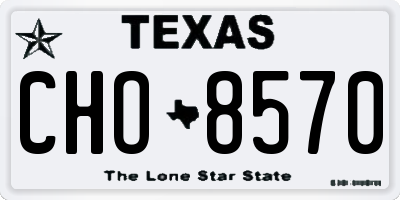 TX license plate CHO8570