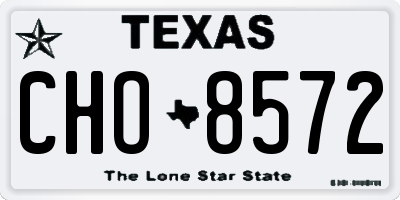 TX license plate CHO8572