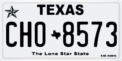 TX license plate CHO8573