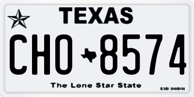 TX license plate CHO8574