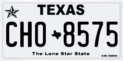 TX license plate CHO8575