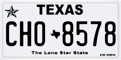 TX license plate CHO8578