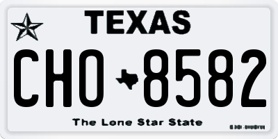 TX license plate CHO8582