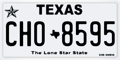 TX license plate CHO8595