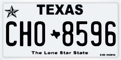 TX license plate CHO8596