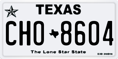 TX license plate CHO8604