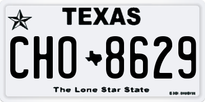TX license plate CHO8629
