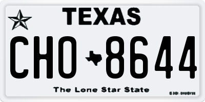 TX license plate CHO8644