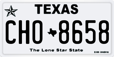 TX license plate CHO8658
