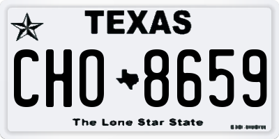 TX license plate CHO8659