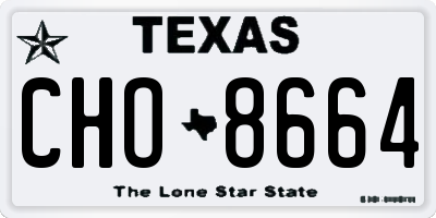 TX license plate CHO8664