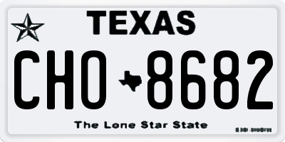 TX license plate CHO8682