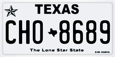 TX license plate CHO8689