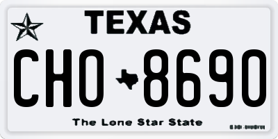 TX license plate CHO8690