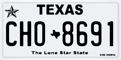 TX license plate CHO8691