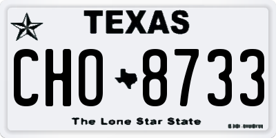 TX license plate CHO8733