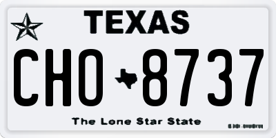 TX license plate CHO8737